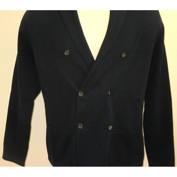 OOBE Brand Men's East Bay Cardigan Double Breasted Sweater True Navy Blue NWT - Picture 5 of 7